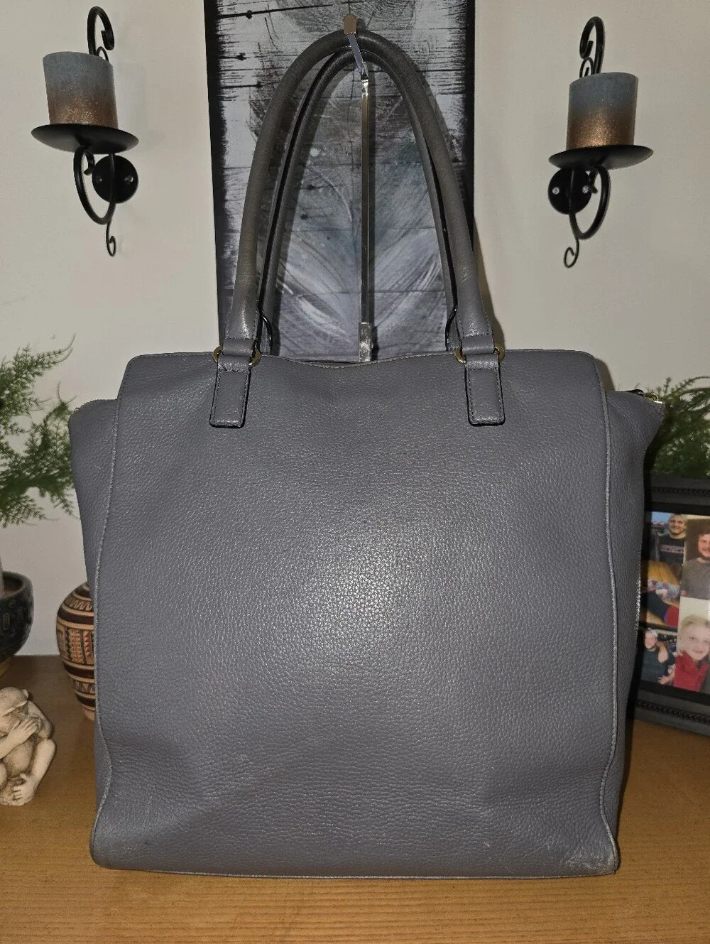 Kate Spade Baxter Street Large Tote/Work Bag In Asphalt. GUC